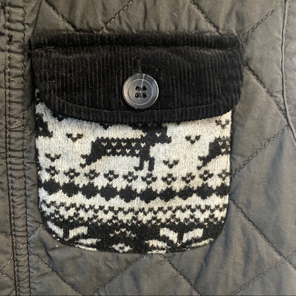 ASOS quilted olive green vest with flannel pocket size XXS - Picture 6 of 13